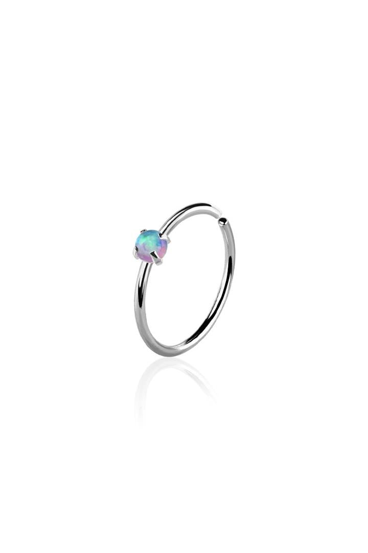 Crave: 316L SS Synthetic Opal Stone 20G Nose Hoop