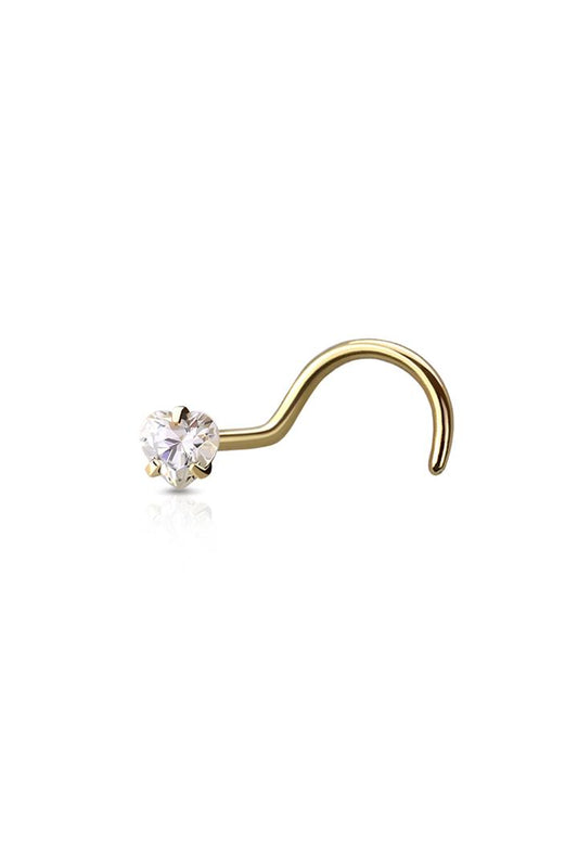Crave: SS Heart Shape Fish Hook Nose Ring 20G