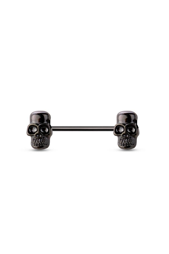 Crave: Skull Face Nipple Bar SS
