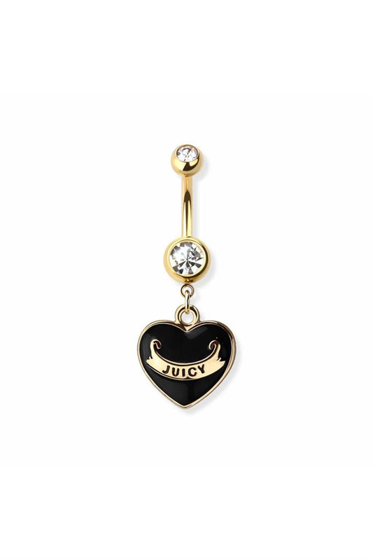 Crave: 316L SS Gold Juicy Heart Dangle Belly Ring
