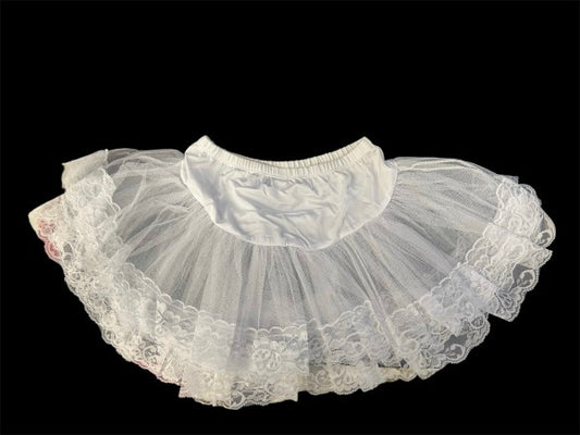 LM: Lace Trim White Petticoat