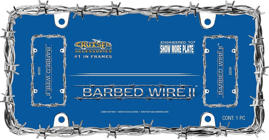 Rain: Barbed Wire License Plate Frame