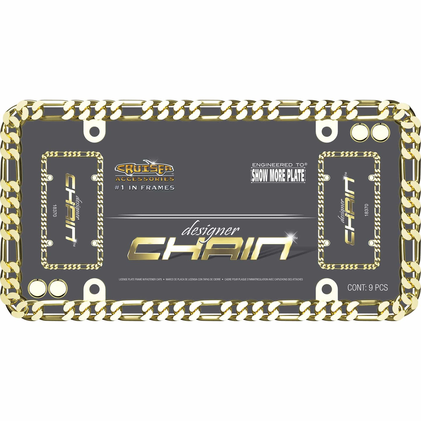 Rain: Gold Chain License Plate Frame