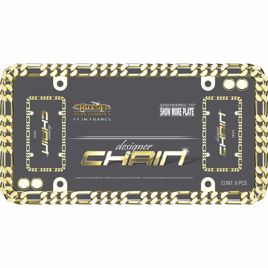 Rain: Gold Chain License Plate Frame