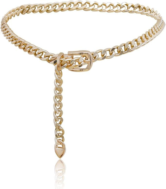 Salina: Gold Plated Chain Belt Choker (60cm)