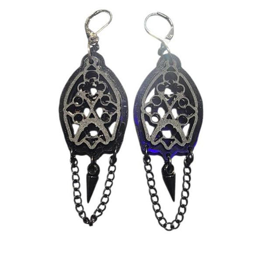 Taco: Small Goth Chain Spike Earring