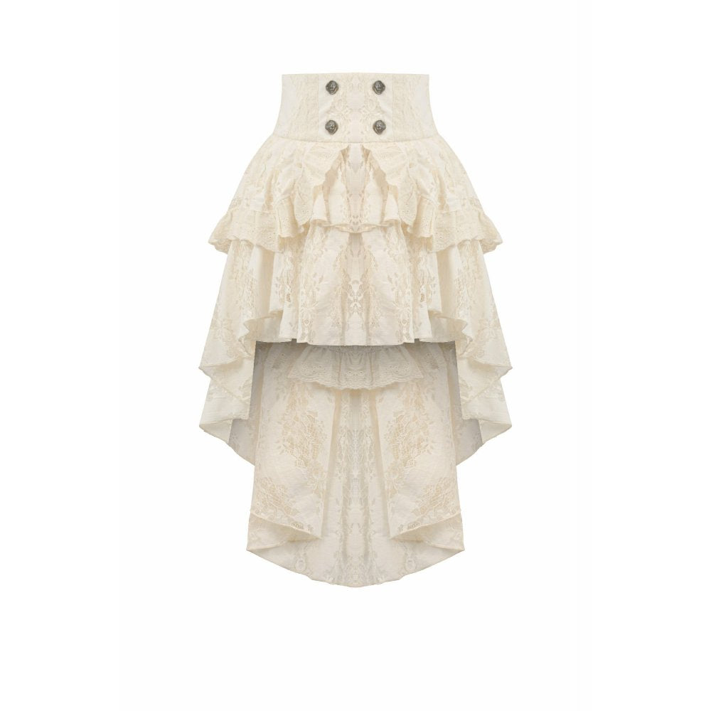 Dark In Love: Steampunk Lace High-Low Skirt