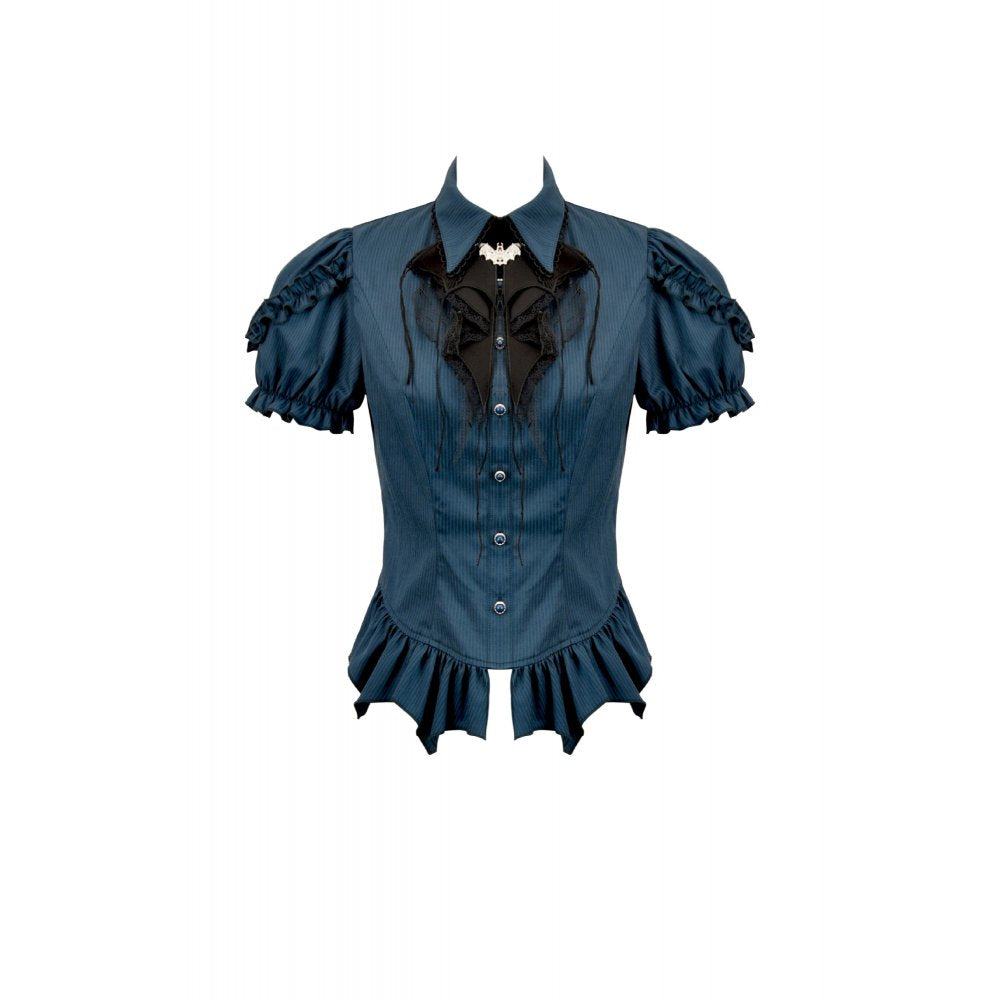 Dark In Love: Goth Academy Blouse Puff-Sleeved Blouse