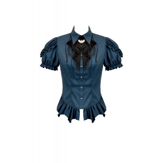 Dark In Love: Goth Academy Blouse Puff-Sleeved Blouse