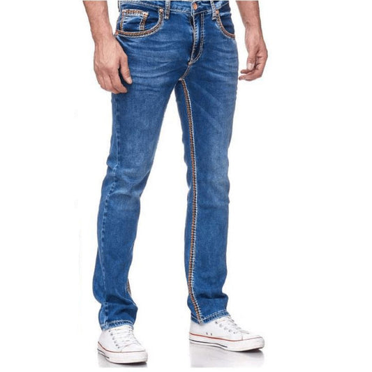 Rusty Neal: Levin-1 Stitch Embroidered Denim