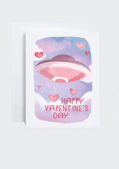 Cryptic: Cute Alien Valentines Day Card