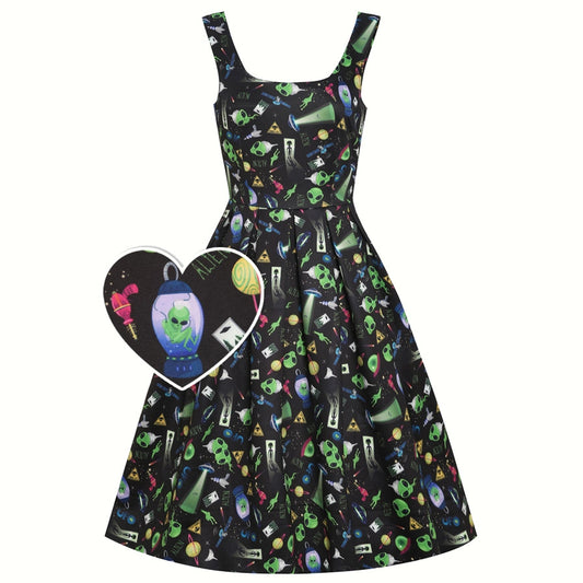 Dolly&Dotty: UFO Print Dress- Amanda