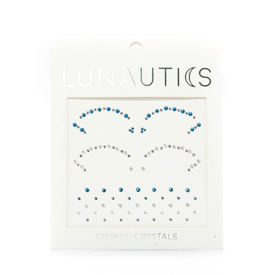 Lunautics: Blue and Pearl Cut Crease Face and Eye Jewel Stickers