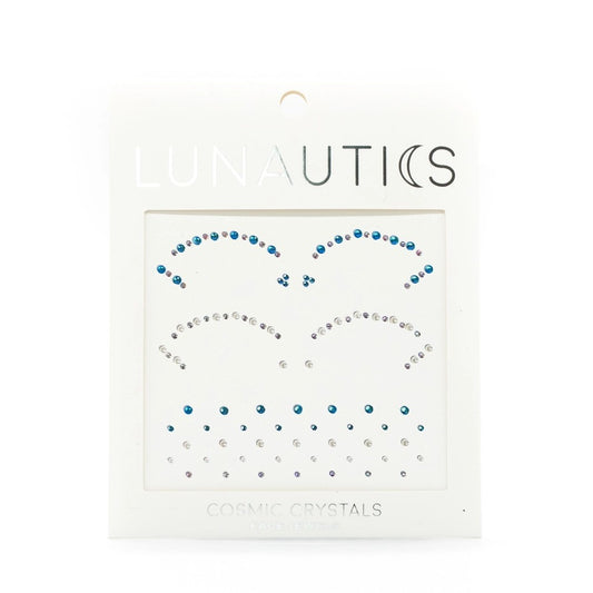 Lunautics: Blue and Pearl Cut Crease Face and Eye Jewel Stickers