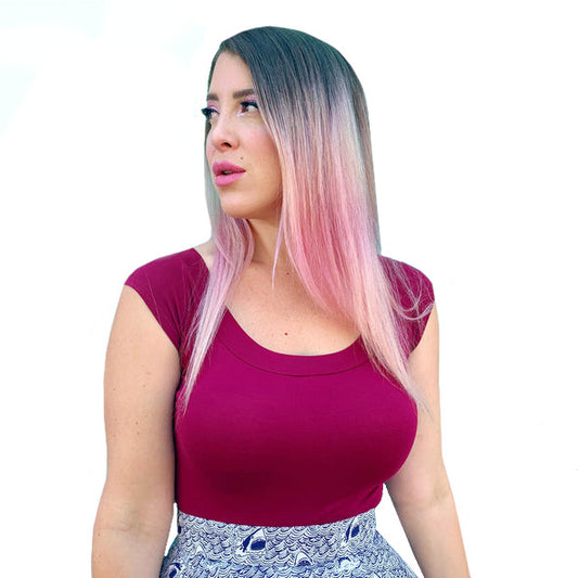 Retrolicious: Boat Neck Top Burgundy