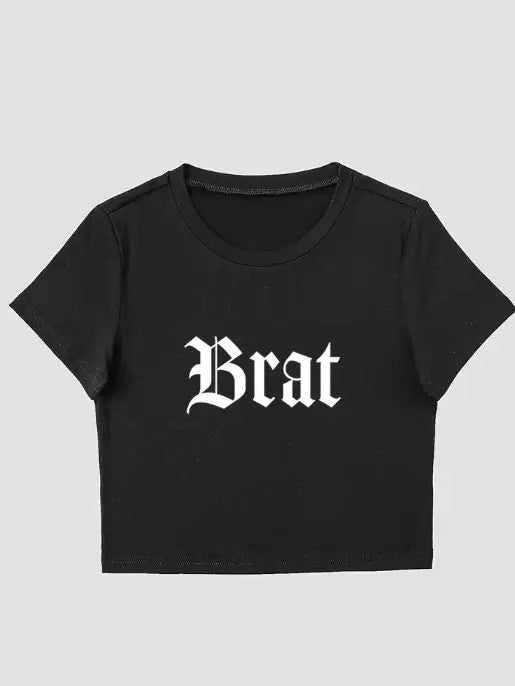 Wickedly: Brat Graphic Crop Top