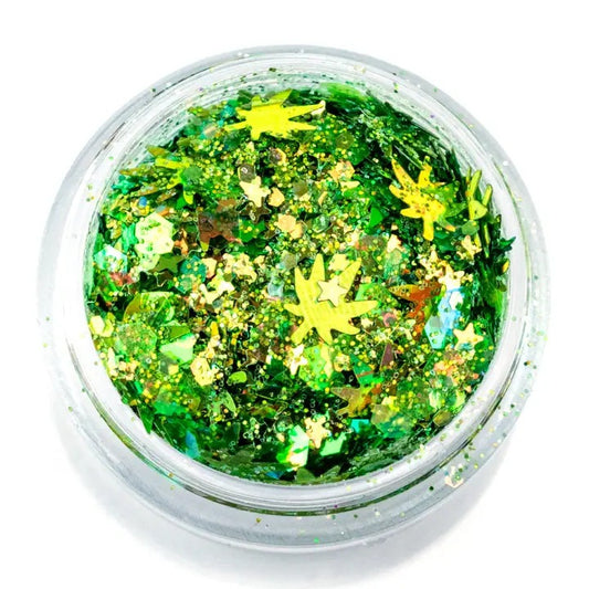 Lunautics: Mary Jane - Green Chunky Glitter Mix