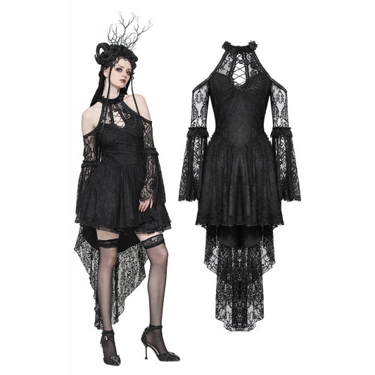 Dark In Love: Goth Rose Vine Lace Tail Dress