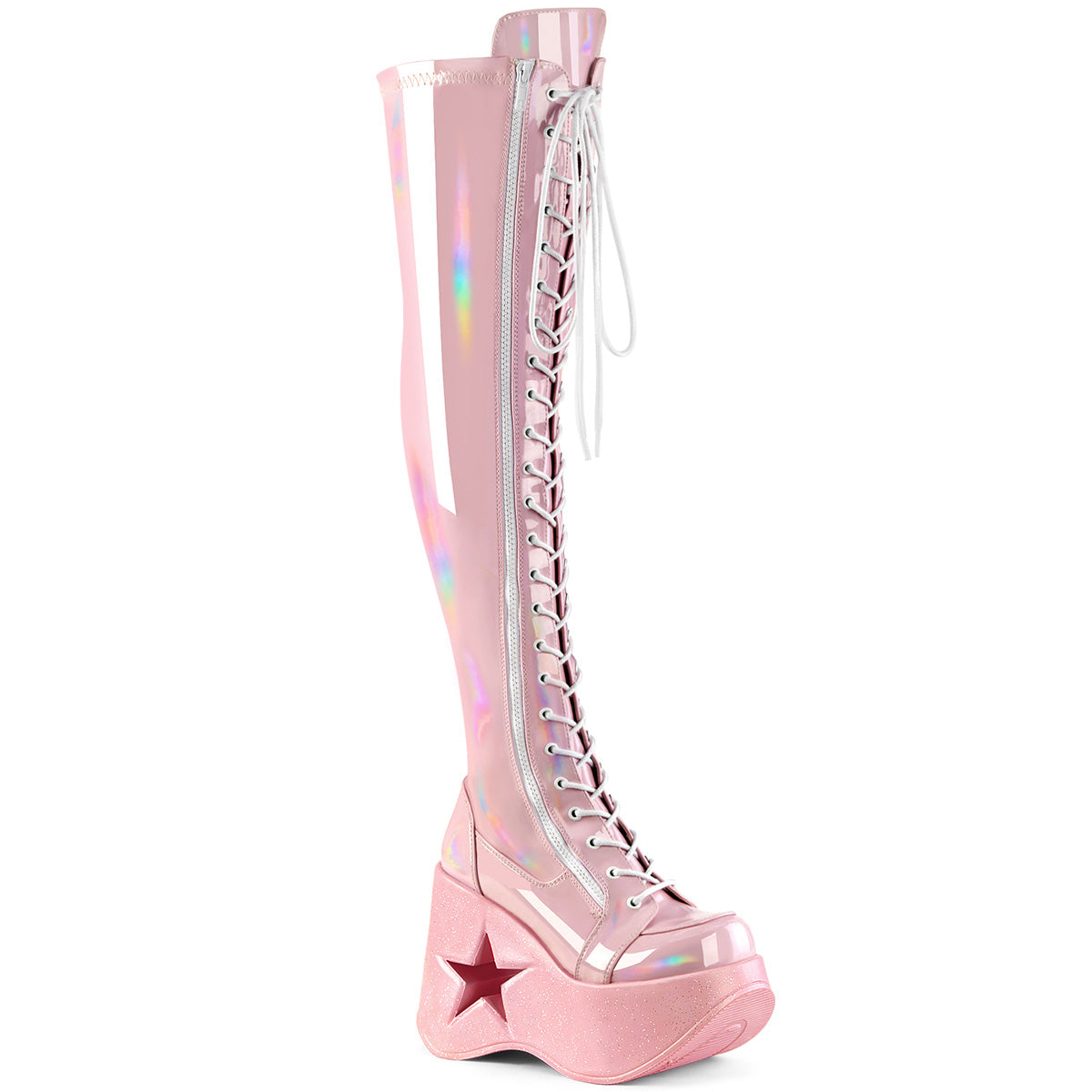Demonia: Dynamite-300 Boot Pink