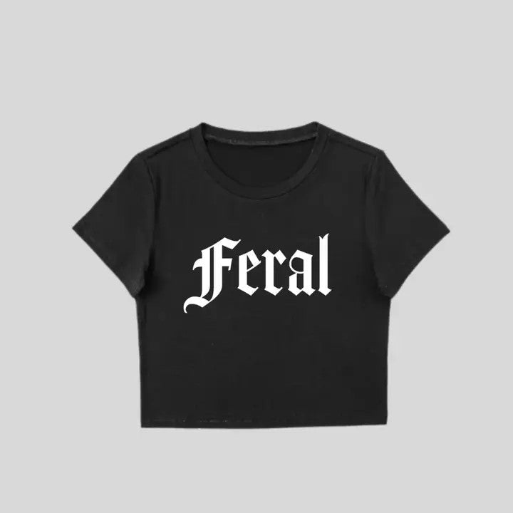 Wickedly: Feral Graphic Crop Top
