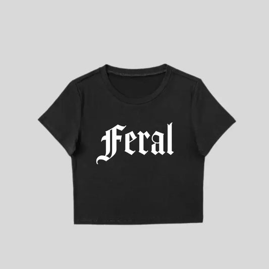 Wickedly: Feral Graphic Crop Top