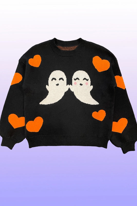 MS: Ghost Love Halloween Knit Sweater