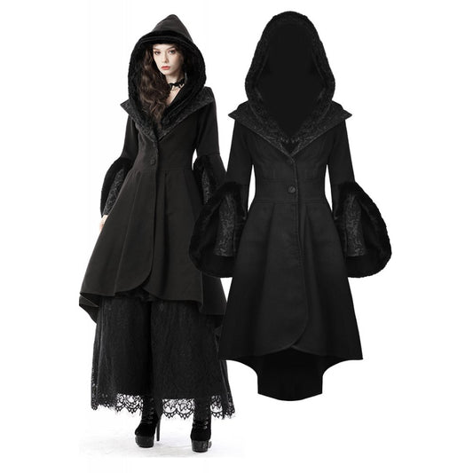 Dark In Love: Gothic Woolen Cocktail Coat