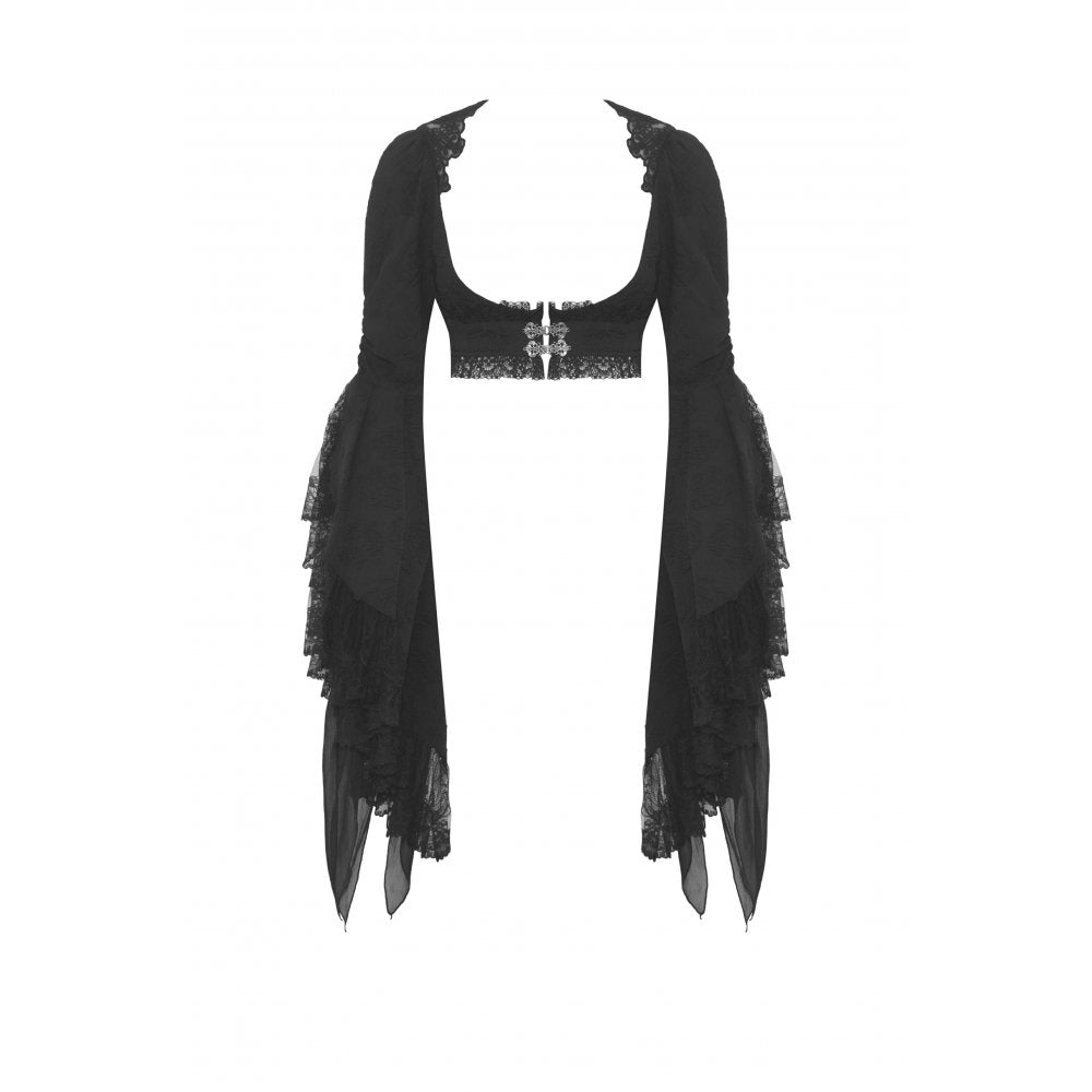 Dark In Love: Goth Girdling Waist-belt LS Top