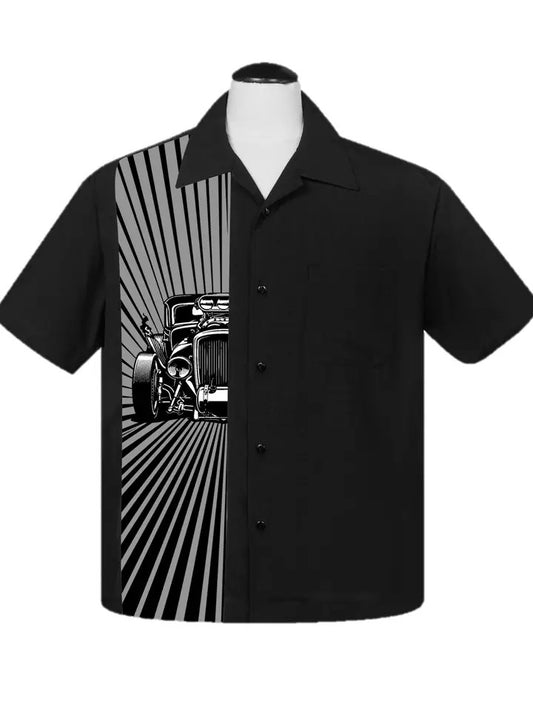 Steady: Hot Rod Burst Button Up Tee