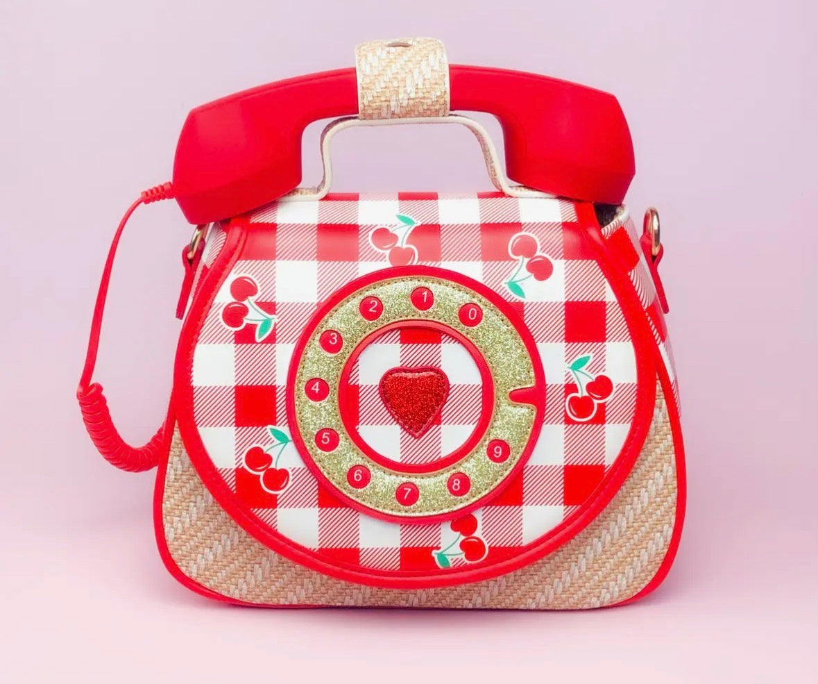 Bewaltz: Cherry Phone Convertible Handbag