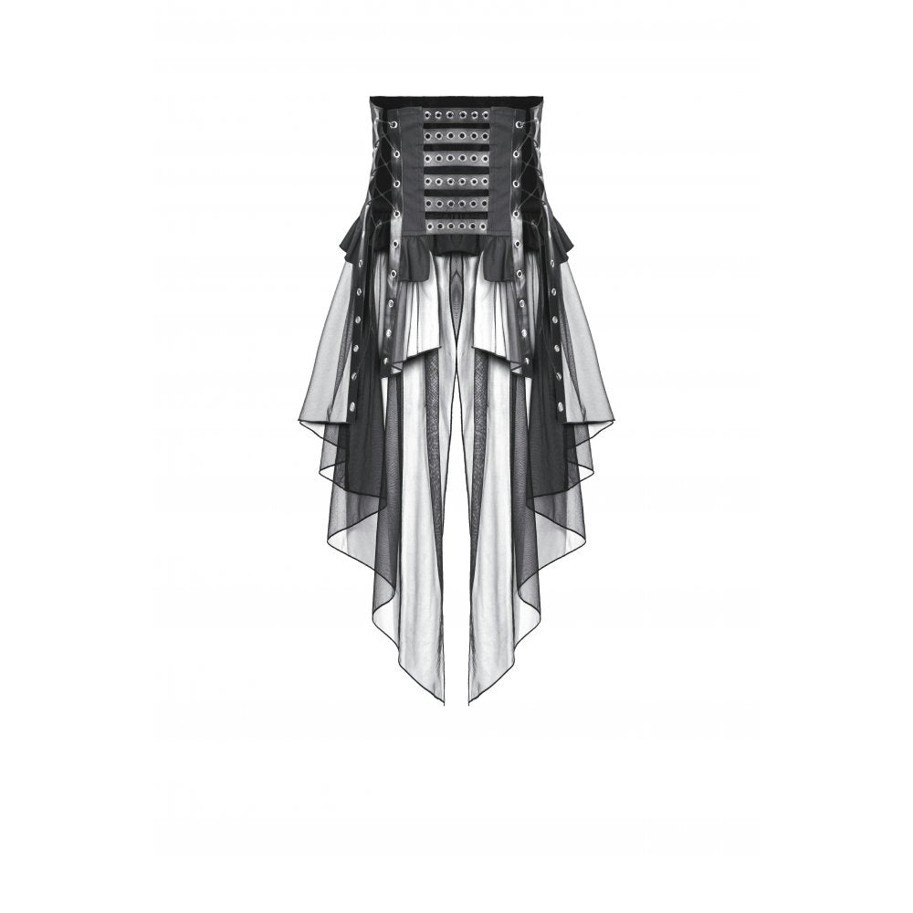 Dark In Love: Industrial Grommet High-Low Draping Corset