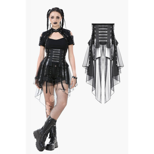 Dark In Love: Industrial Grommet High-Low Draping Corset