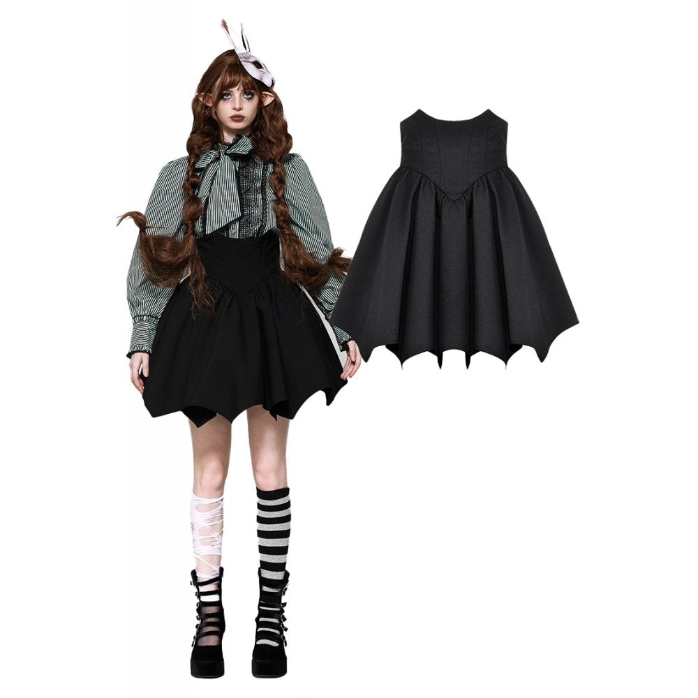 Dark In Love: Black High Waisted Batwing Skirt