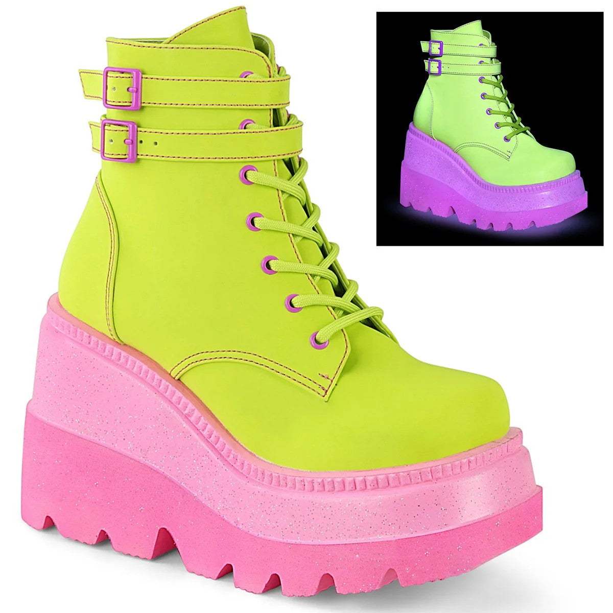 Demonia: Lime Shaker-52 Ankle Boot
