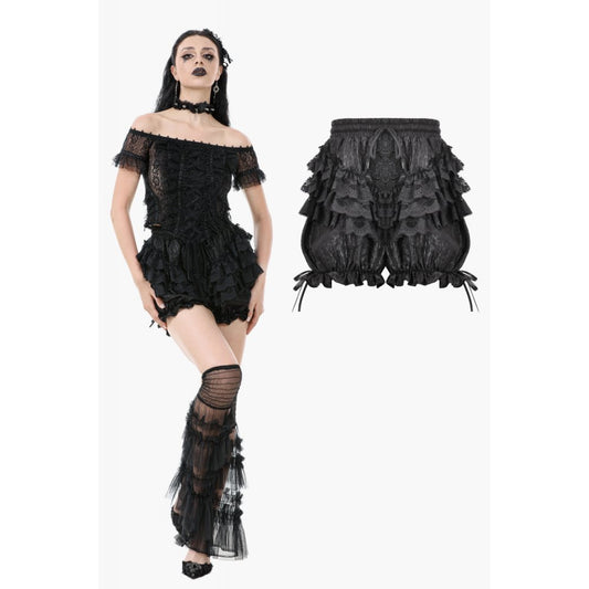 Dark In Love: Lolita Lace Trimmed Lantern Shorts