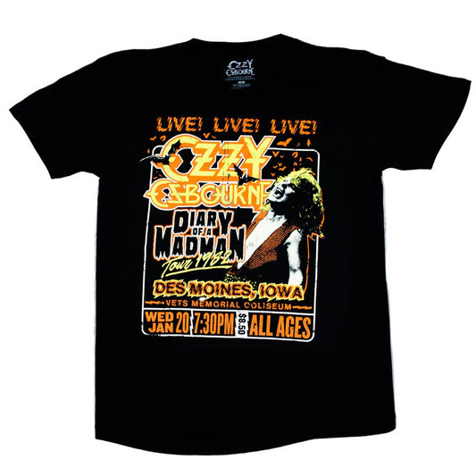 Philcos: Ozzy Live - Diary Of A Madman Tee