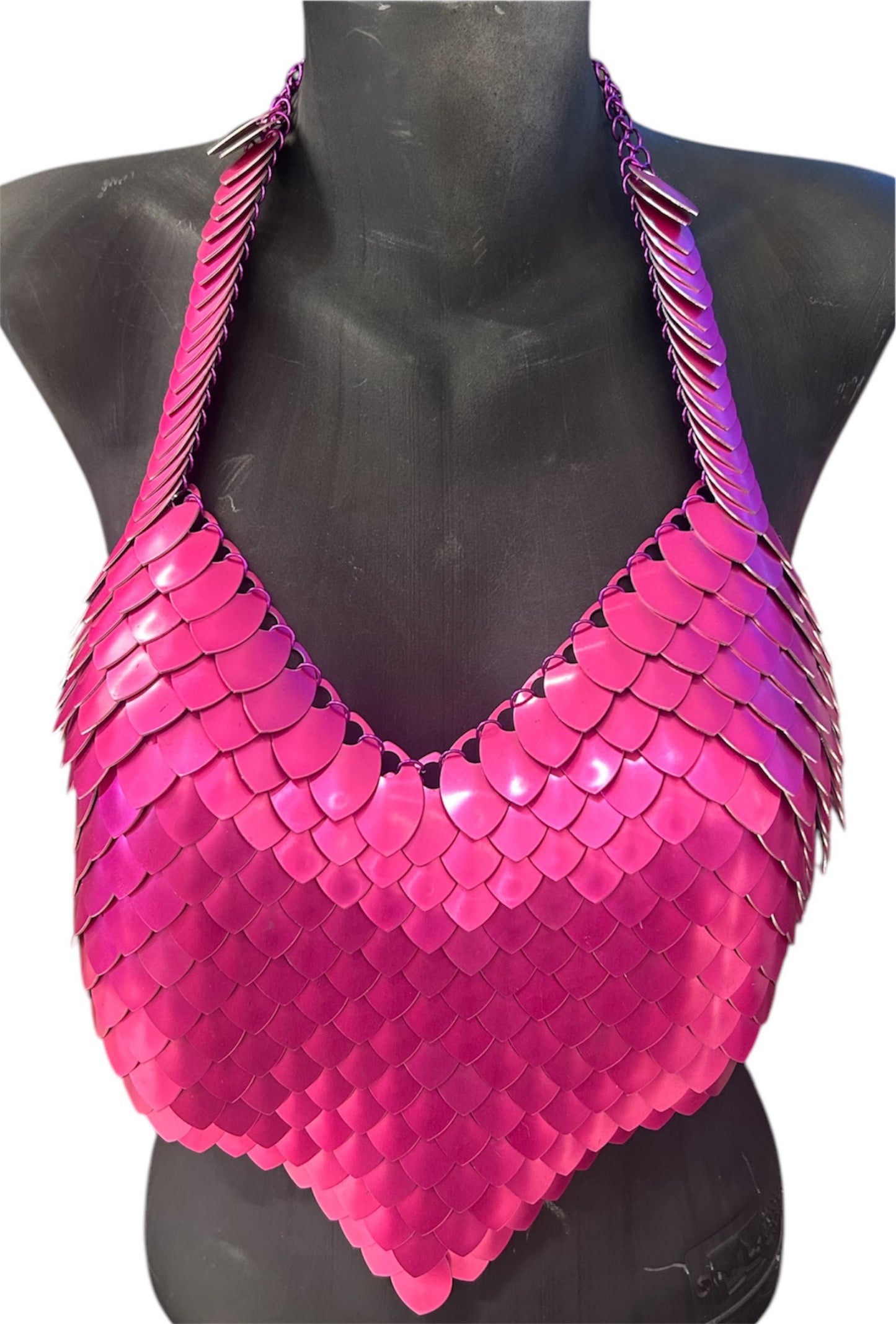 NDS: Pink Dragonscale Halter Top