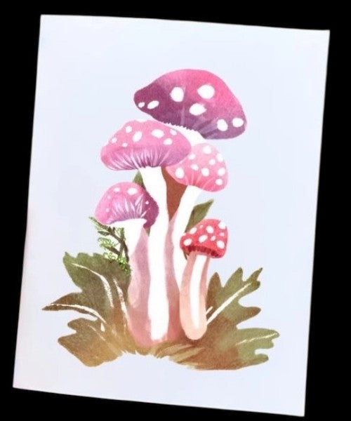 Cryptic: Fantasy Forest Mushroom Blank Greeting Cards