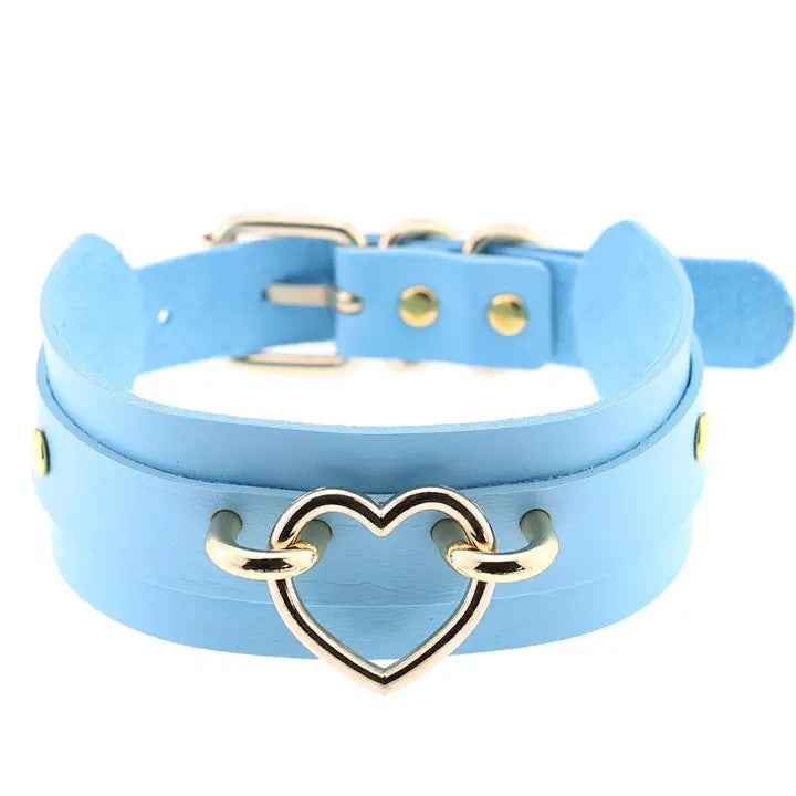 Salina: Punk Rock Collar - Gold Heart