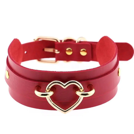 Salina: Punk Rock Collar - Gold Heart