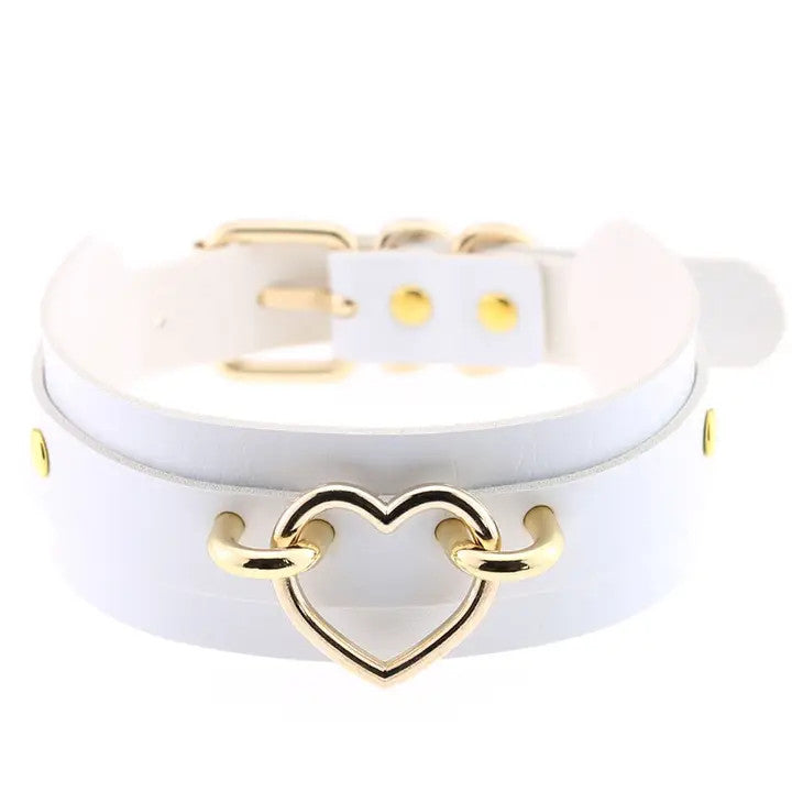 Salina: Punk Rock Collar - Gold Heart