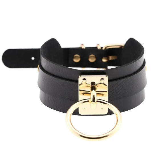 Salina: Punk Rock Collar - Gold Loop Ring