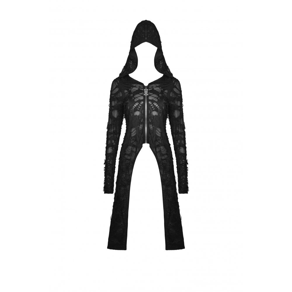 Dark In Love: Decadent Punk Ripped Long Jacket