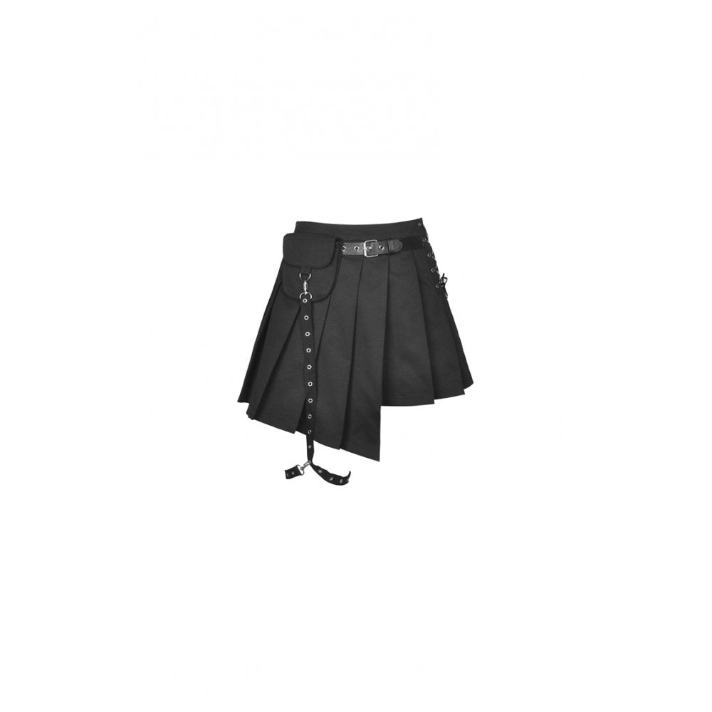 Dark In Love: Locomotive Punk Pleated Midi Skirt