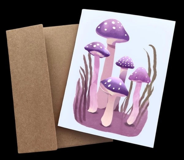 Cryptic: Fantasy Forest Mushroom Blank Greeting Cards