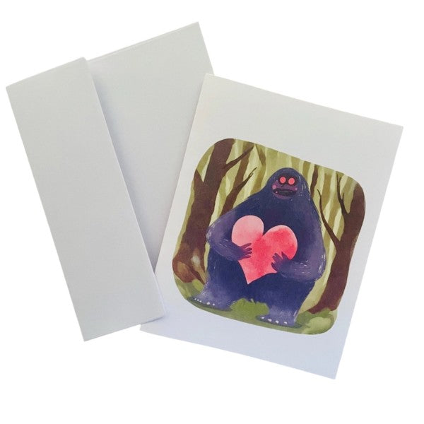 Cryptic: Bigfoot Sasquatch Valentines Day Card