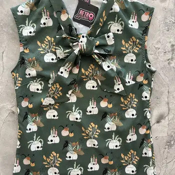 Retrolicous: Skulls & Candles Bow Top