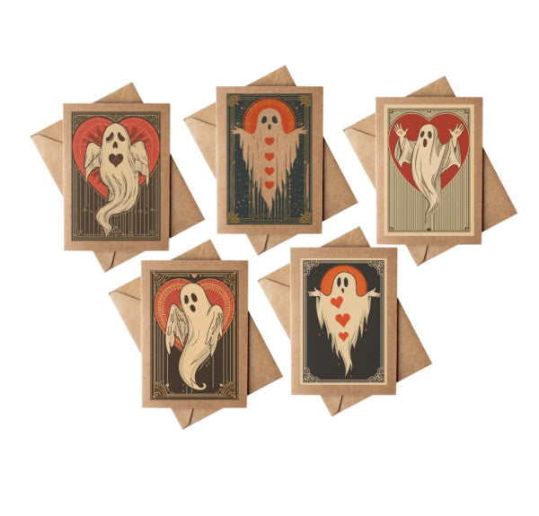 Cryptic: Spooky Ghost Heart Valentines Day Card