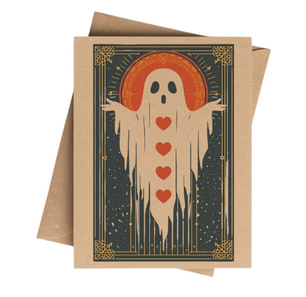 Cryptic: Spooky Ghost Heart Valentines Day Card