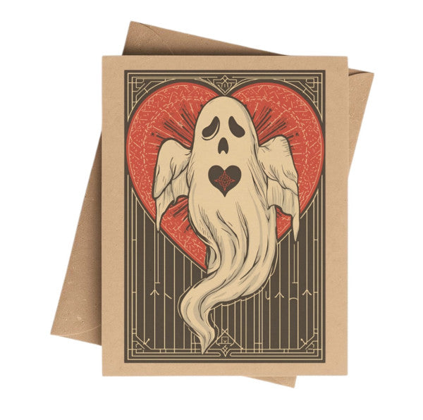 Cryptic: Spooky Ghost Heart Valentines Day Card